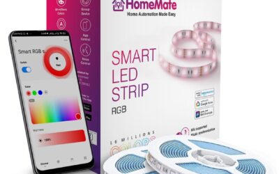 HomeMate Wi-Fi Multicolour Smart LED Strip Kit | 10 Meters | Music Sync Feature | No Hub Required | Works with Amazon Alexa, Google Home & Siri (RGB 10 Meter Kit with Built-in Mic Controller) Smart Home Devices