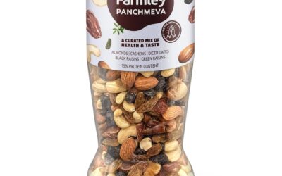 Farmley Panchmeva Healthy Dry Fruits Mix, 1 Kg, Fit for Fasting | Healthy Mixed Nuts with Dry Fruits | Almonds | Cashews | Dates | Black raisin | Green raisin, Reusable Jar Dry Fruits